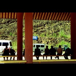 China waiting on the Bus