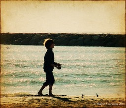 happy boy. Beach+