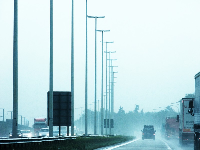 On the Road. Rain