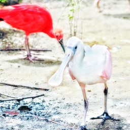 Rode Ibis en lepelaar